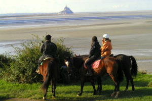 Balade à cheval autour de la baie du Mont Saint Michel