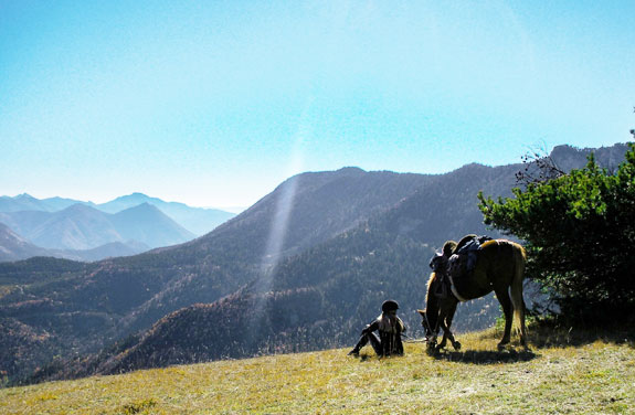 2 jours à cheval dans les hautes alpes pause