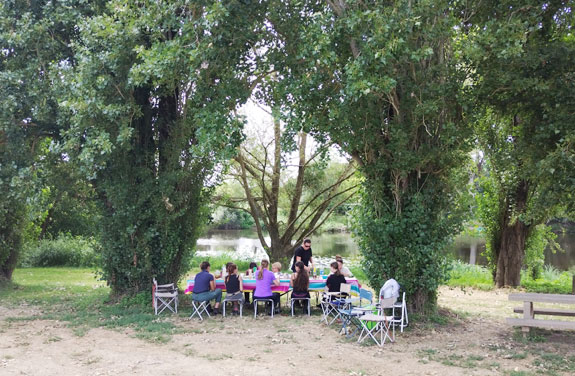 pique-nique en rando ados en Touraine