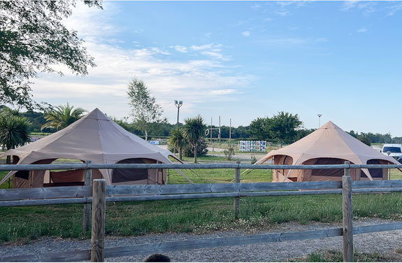 hébergement sous tente colonie en Gironde