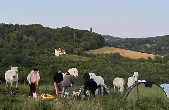 bivouac lors du week-end cheval dans le Vexin