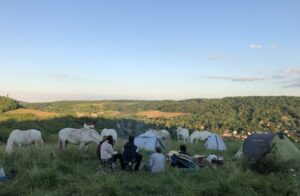 campement lors du week-end cheval dans le Vexin